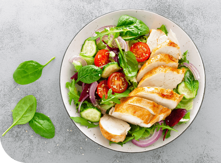 Breakfast with vegetables